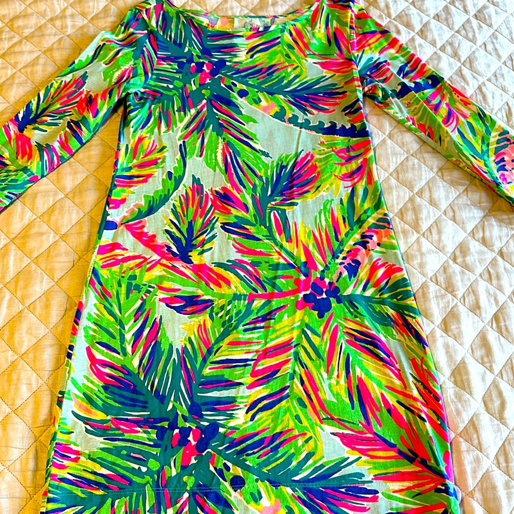 Pima cotton 3/4 sleeve Tropical print Lilly dress 🌴